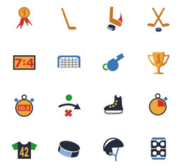 hockey icon set