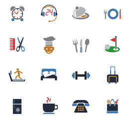 hotel service icon set