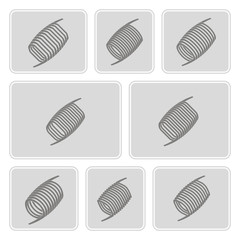 set of monochrome icons with Springs for your design