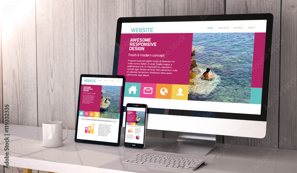 Poster devices responsive on workspace responsive design