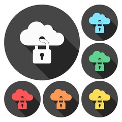 Obraz premium Cloud Identity Security Concept, cloud security design, vector illustration