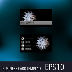 Horizontal business card template with company logo.