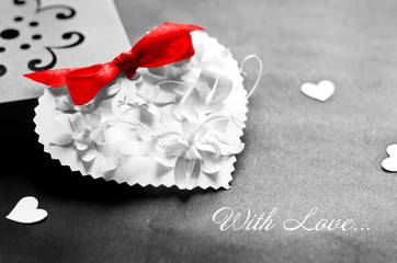 Valentine card. Postcard with Heart