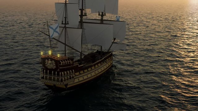 Sailboat at dawn