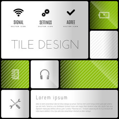 Business tile design. Vector design elements for flyers, templat