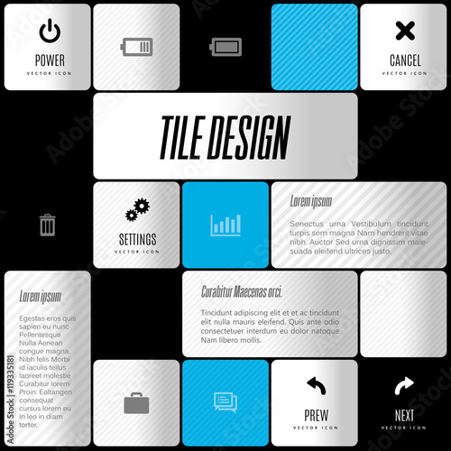 "Business tile design. Vector design elements for flyers, templat