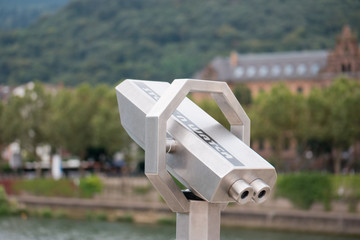 Sightseeing tower viewer, observation binoculars