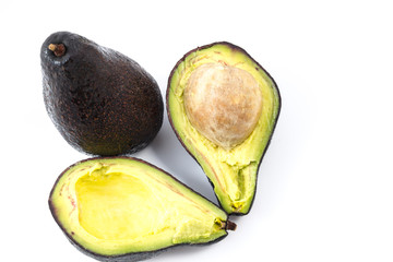 Avocado on  white background