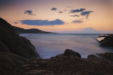 Long exposure sunset seascape