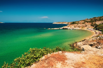 Fototapeta na wymiar Beautiful sea landscape on Chalkidiki isle in Greece