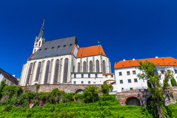 Naklejka premium Saint Vitt church in Cesky Krumlov, Czech republic