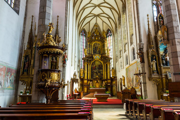 Obraz premium Saint Vitt church in Cesky Krumlov, Czech republic