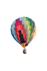 Naklejka premium Colorful hot air balloon isolated on white background, clipping