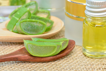 Aloe vera use in spa for skin care and cosmetic
