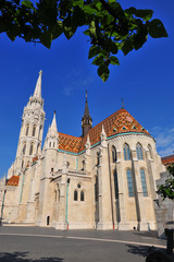 Fototapeta na wymiar Facade of St. Mattew church in Budapest