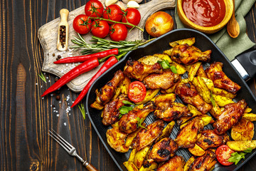 roasted chicken wings with herbs