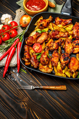 roasted chicken wings with herbs