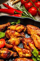 roasted chicken wings with herbs
