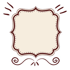 elegant frame decoration isolated vector illustration design