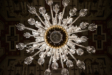 Ancient crystal chandelier