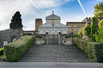 Fototapeta na wymiar Basilica San Miniato staircase