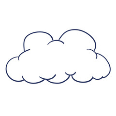 cloud single isolated icon vector illustration design