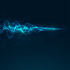 futuristic backdrop; wave form technology background