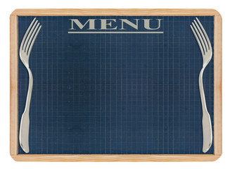 menu sur grande ardoise
