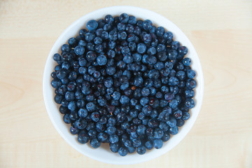 blueberries on a white background summer
