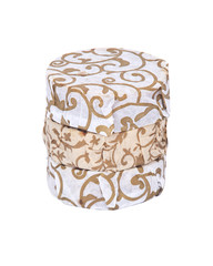 Hand wrapped soap bars separated on white background