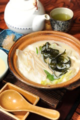 Pavilion Hot spring boiled tofu Food Japan