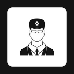 Veterinarian icon in simple style isolated on white background. Veterinary symbol