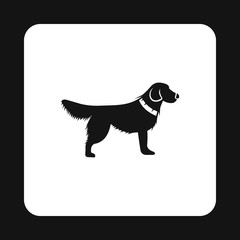 Dog icon in simple style isolated on white background. Animals symbol