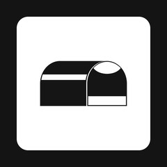 Booth for dog icon in simple style isolated on white background. Convenience for animals symbol