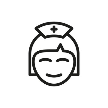 nurse icon isolated on white background