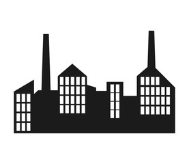 Obraz premium flat design industrial factory icon vector illustration
