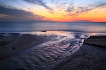 Lake Erie Sunset - obrazy, fototapety, plakaty