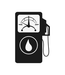 flat design gas pump icon vector illustration