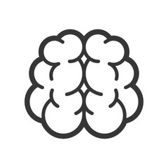 Brain Logo Icon on White Background. Vector