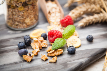 Muesli with berries