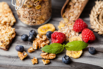 Muesli with berries