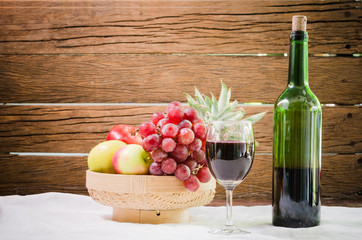 fruit wine still life