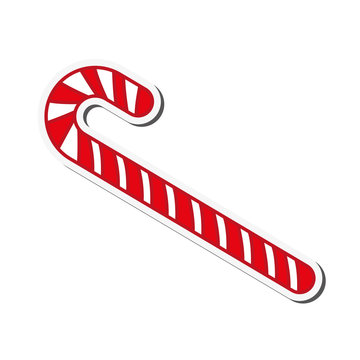 recommend clip art: flat design candy cane icon vector illustration