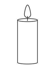 flat design single candle icon vector illustration