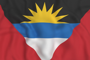 Antigua and Barbuda flag waving