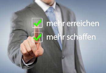 mehr erreichen u. mehr schaffen