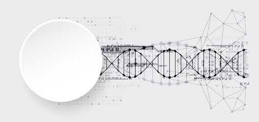 Obraz premium Science template, DNA molecules background.