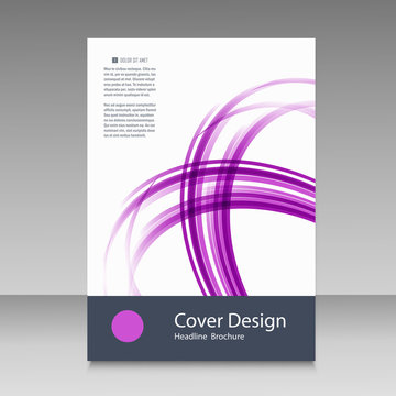 Abstract line brochure design