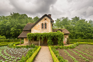 Old hamlet of the Queen Marie-Antoinette's estate near Versailles palace, paris, France