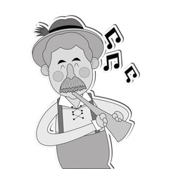 flat design bavarian musician icon vector illustration